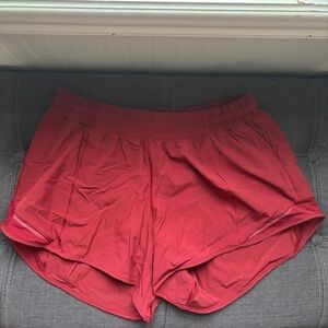Lululemon Hotty Hot 4” Shorts in Dark Red Size 10